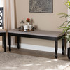Baxton Studio Corey Grey Upholstered and Dark Brown Finished Wood Dining Bench 171-10921